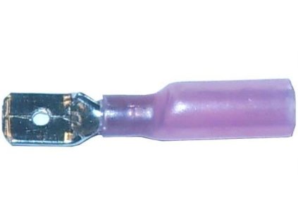 Faston-konektor 6,3mm se smršťovací bužírkou, kabel 0,5-1,5mm2