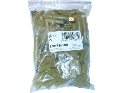 Faston-konektor 6,3mm se smršť.bužírkou,kabel 4-6mm2, balení 100ks