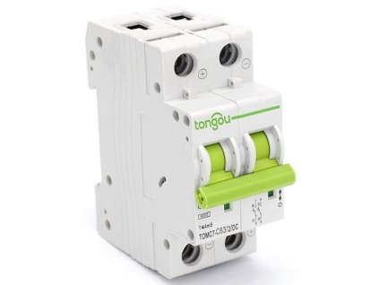 Jistič DC 10A/C 2P Tongou TOMC7-63 na DIN lištu