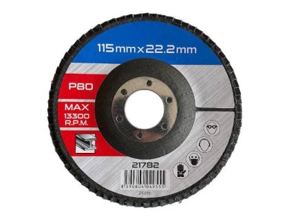 Kotouč lamelový brusný na kov, dřevo Ø 115 x 22,2 mm, zrnitost 80
