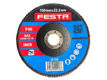 Kotouč lamelový brusný na kov Ø 150 x 22,2 mm, zrnitost 80