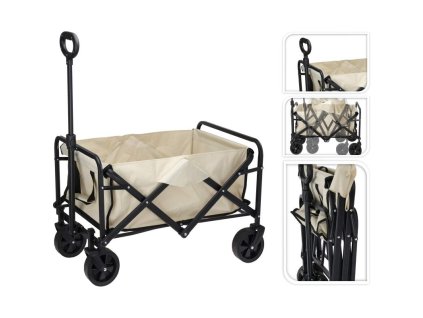 PROGARDEN Plážový vozík skládací 75 cm bílá KO-LE9000010