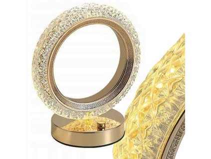 Stolní noční lampa krystal led rgb, kruh