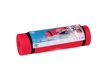 UMBRO Podložka na jógu a fitness s popruhem červená ED-226927