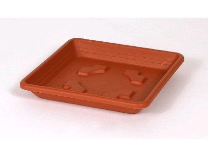 Miska pod květináč QUADRATO 12x12cm terakota