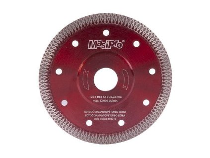 Kotouč řezný diamantový, turbo extra tenký, 125mm