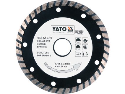 Kotouč řezný diamantový 125 x 22,2 x 2,6 mm turbo