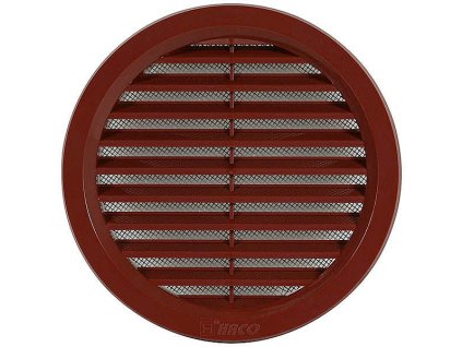 Větrací mřížka kruhová se síťovinou 125 hnědá