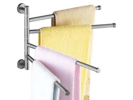 Čtyřramenný věšák na ručníky stříbrný, Ruhhy