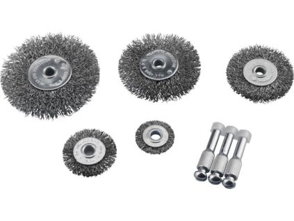 Kartáče okružní ocelové, sada 5ks, EXTOL CRAFT, 1830