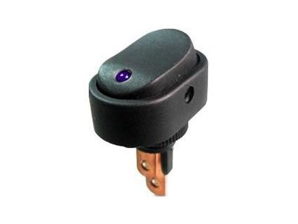 Vypínač kolébkový ON-OFF 1pol.12V/20A, prosvětlení LED 12V