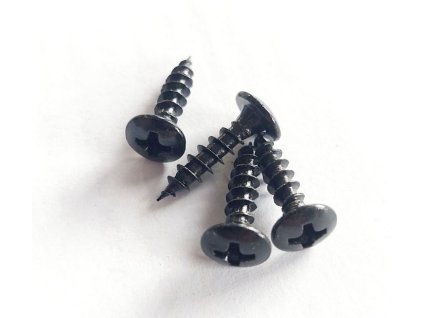 Vrut 3,5x18 černý s půlkulatou hlavou