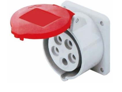 Zásuvka 230/400V/16A 5kolík vestavná IP44