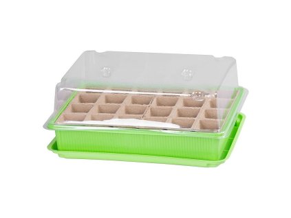 Minipařeniště s víkem 24 sazenic, 27,5x20,5x7cm