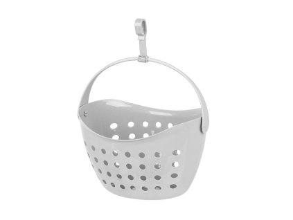 Košík na kolíčky šedý, 21x16,5x14,5cm