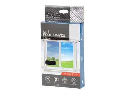 Síť proti hmyzu na suchý zip FlyScreen2 150x90cm černá