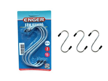 Háček S chrom 12,5cm 3ks  ENGER