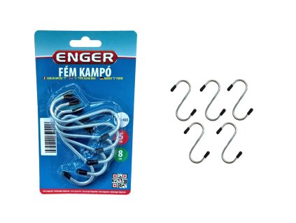 Háček S chrom 8cm 5ks  ENGER