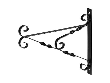 Kovový držák na květináč, ozdobný, 25x30 cm