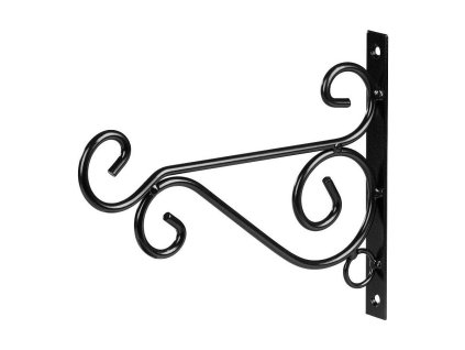 Kovový držák na květináč, ozdobný, 25x30 cm