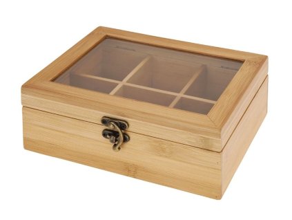EXCELLENT Krabička na čaj dřevěná 6 přihrádek KO-784610200