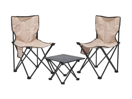 PROGARDEN Kempingový nábytek skládací stůl + 2 židle KO-X51000030