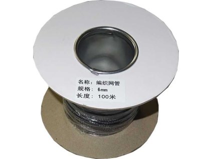 Ochranný nylonový oplet na kabely 6mm, balení 100m