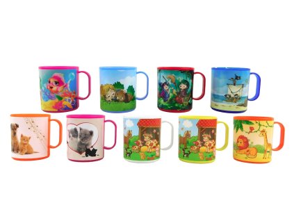 Hrnek dětský plast 250ml  DEKOR CZ, mix dekor