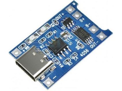 Nabíječka Li-Ion článku 1A s ochranou, modul s IO TP4056 (USB C)