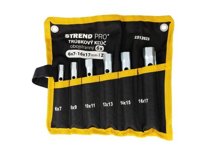 Klíč trubkový oboustranný, Zn, 6x7-16x17mm, set 6ks