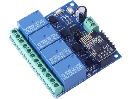 Modul 4x relé ESP8266 s wifi modulem ESP-01, napájení 8-30V