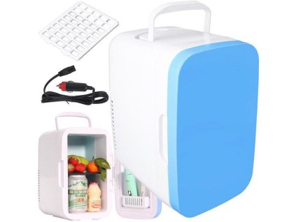 Přenosná cestovní lednice 12v 5l mini slim, bílá
