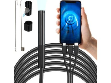 Endoskopická inspekční kamera IP 67, 6 LED, 2 m Bigstren