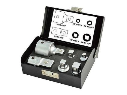 Sada hlavic Whirlpower 1616-0506, 1/4"+3/8"+1/2"+3/4", 6ks