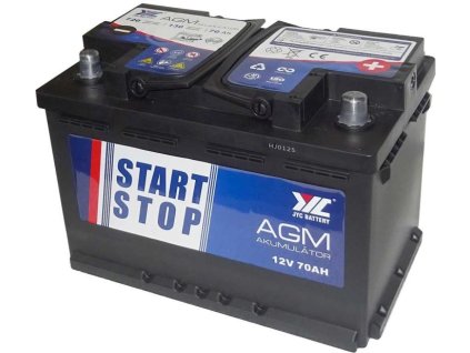 Pb akumulátor JYC Start-Stop AGM 12V/70Ah pravá