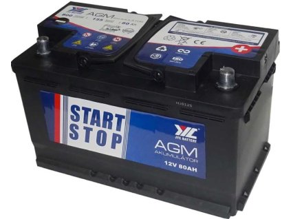 Pb akumulátor JYC Start-Stop AGM 12V/80Ah pravá