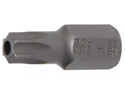 Bit TORX, T45, 10 mm, délka 30 mm, s otvorem - B4645