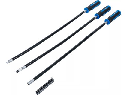 Ohebné šroubováky na bity, extra dlouhé, sada 13 ks - B74427