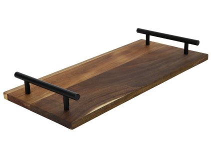 HIT Servírovací tác z akátového dřeva s rukojeťmi 36x17x2cm HT-24501457