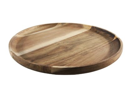 HIT Servírovací tác z akátového dřeva kulatý 29 x 2 cm HT-24501820