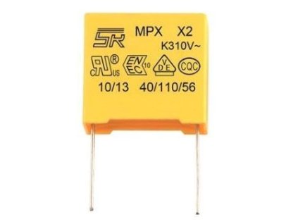 100n/310V CFAC, foliový kondenzátor (pro odrušení poblikávajících LED)