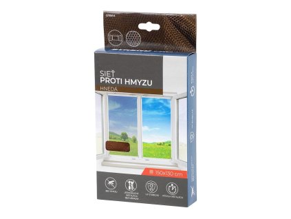 Síť proti hmyzu na suchý zip FlyScreen3 150x130cm hnědá