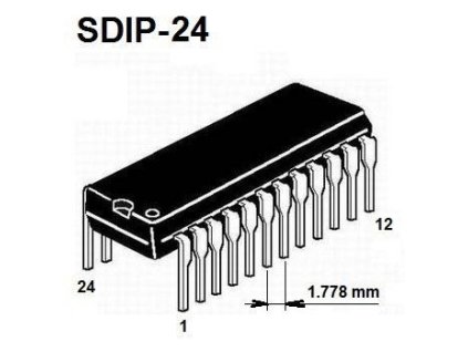 LA7331N - IN-IC,VHS-HQ chroma sig.proc.DIP24