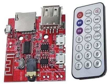 Bluetooth 4.1, přehrávač MP3+zesilovač 2x3W s D.O., modul HW-772