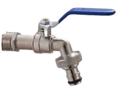 Ventil na vodu 1/2” s koncovkou pro rychlospojku