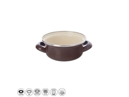 Kastrol smalt ¤14cm 0,65L lem  BROWN