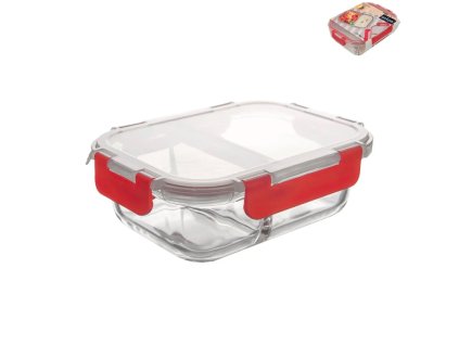 Mísa sklo dělená borosilikát/UH víko 21x16x7cm