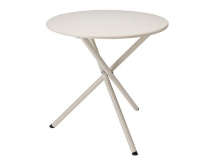 AMBIANCE Zahradní stůl kulatý kovový 48 x 48 cm krémová KO-X59000110