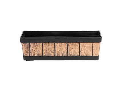 Květináč Woodeff truhlík zlatý, 15x47x17cm