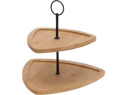 EXCELLENT Etažér dřevěný 2 patra trojúhelník 23,5 cm KO-170490960troj